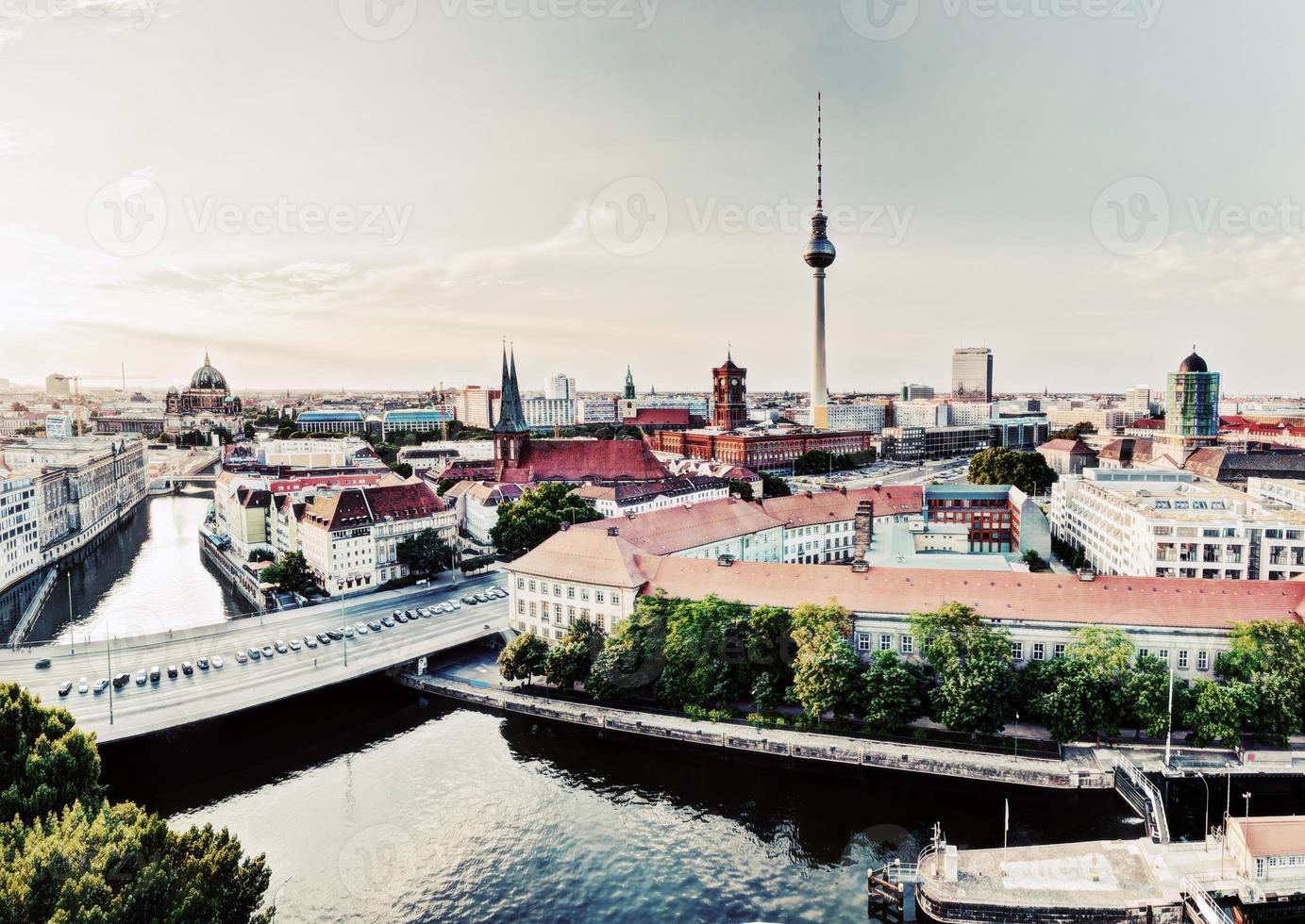 berlin, tyskland syn på stora landmärken foto