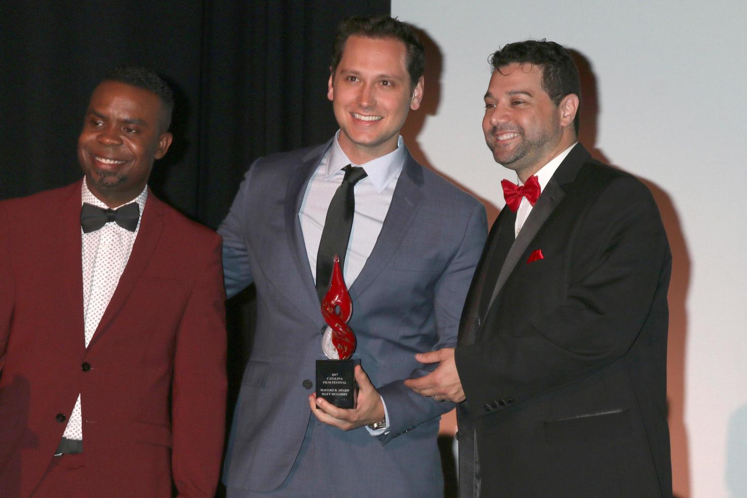 los angeles, sep 30 - delious kennedy, matt mcgorry, ron truppa på catalina filmfestival awards på kasinot på catalina island den 30 september 2017 i avalon, ca. foto