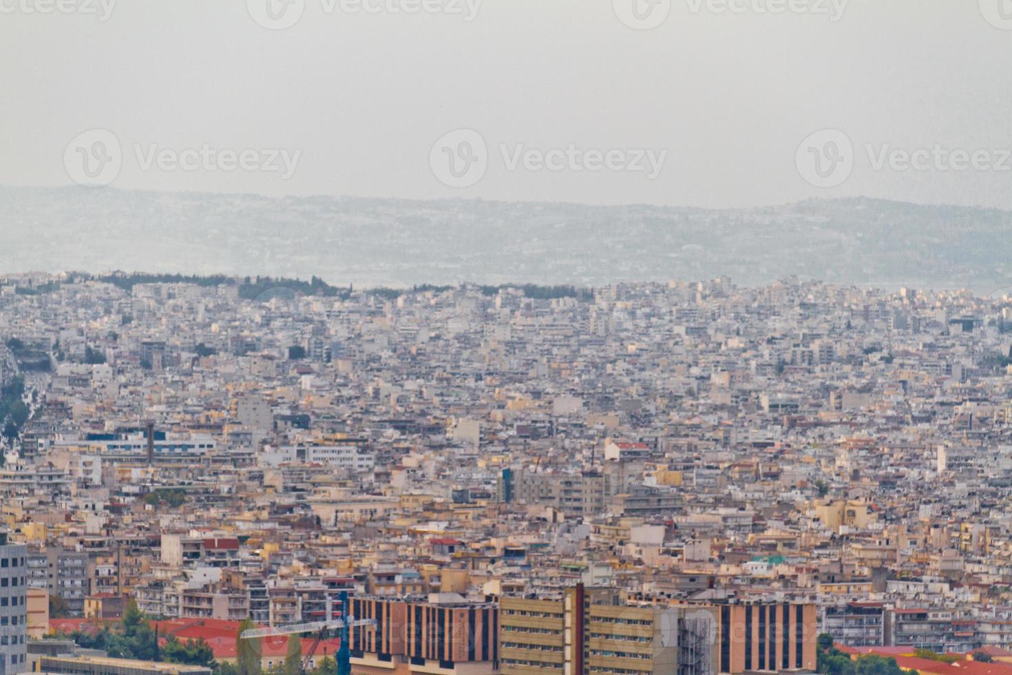 Flygfoto över Thessaloniki, Grekland foto