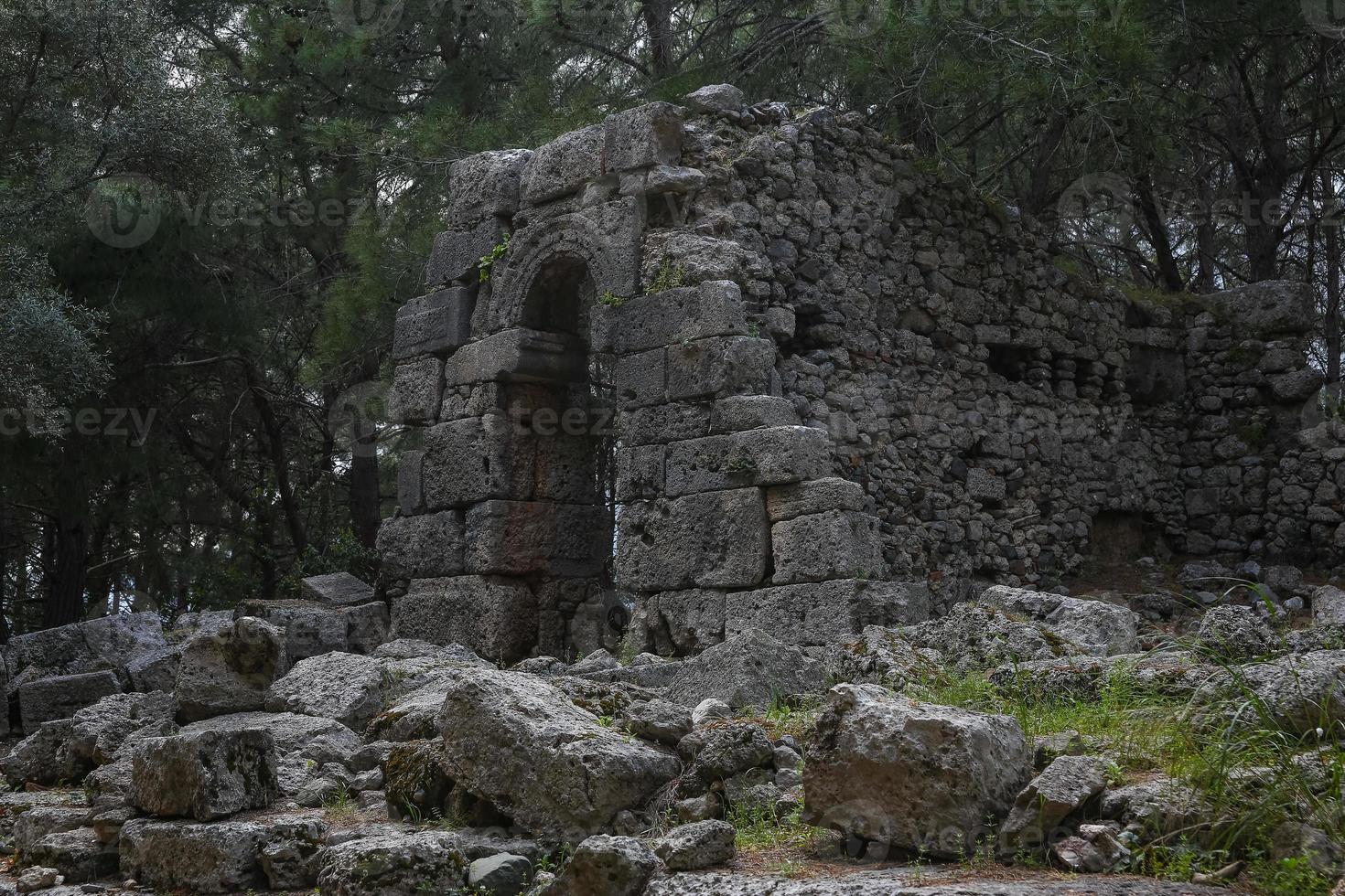 phaselis ruiner i Turkiet foto