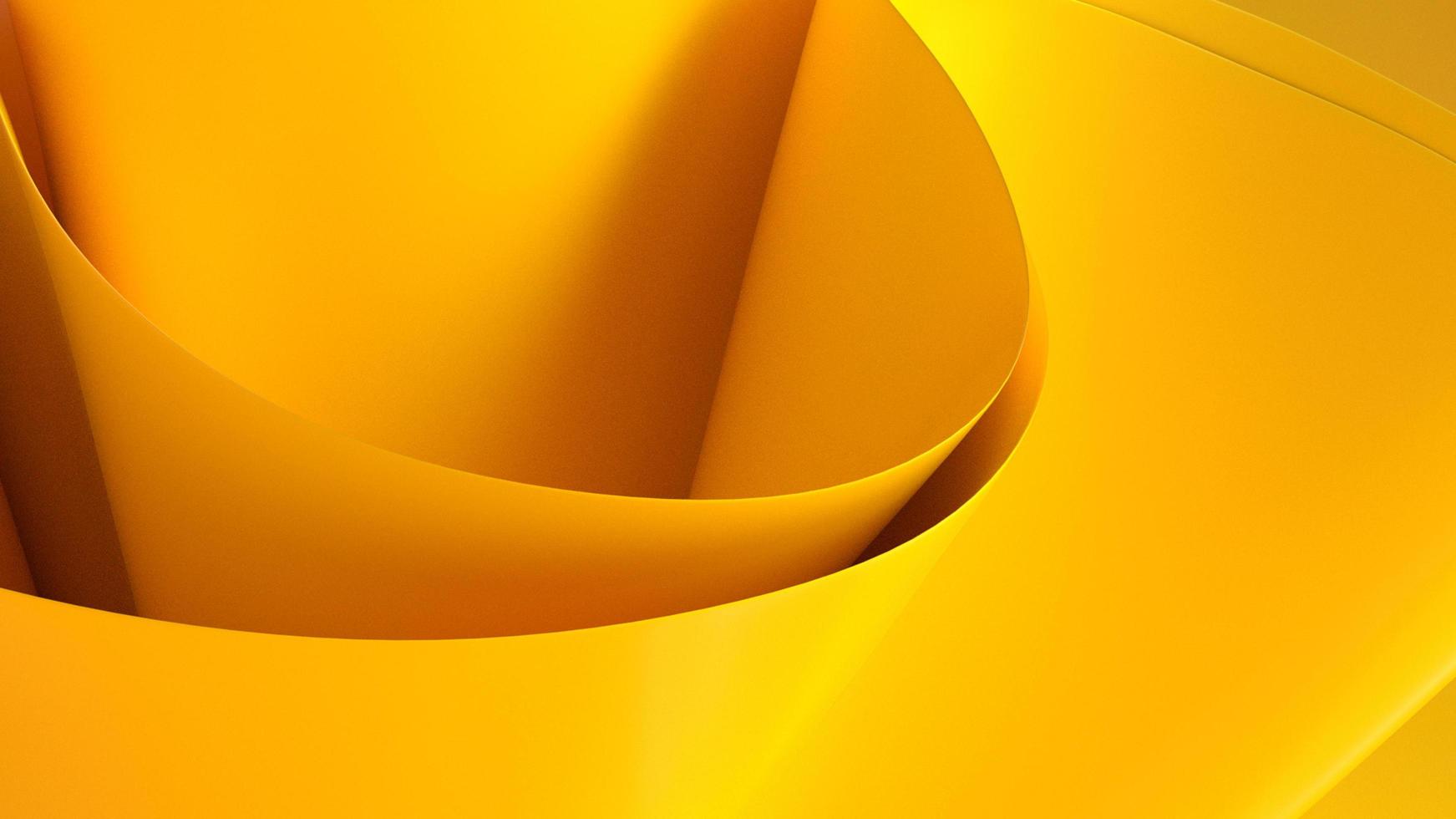 skrivbordsunderlägg gul gradient 3d våg foto