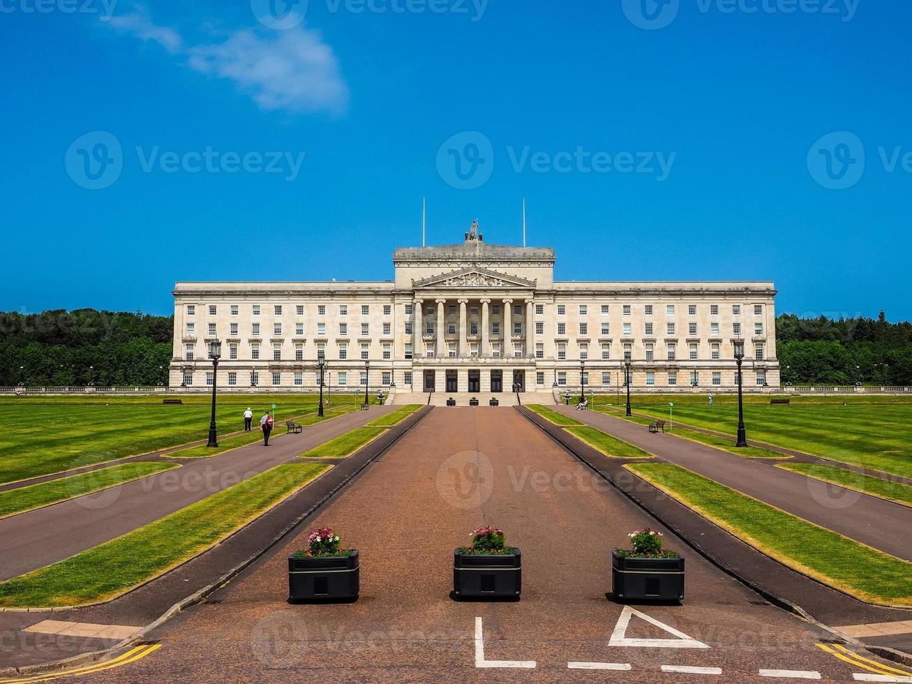 hdr stormont parlamentsbyggnader i belfast foto