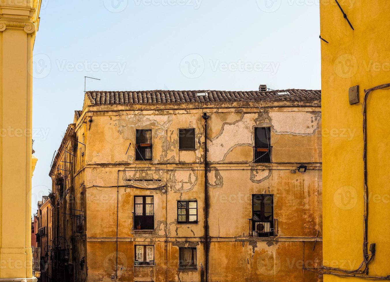 hdr castello-kvarteret i cagliari foto