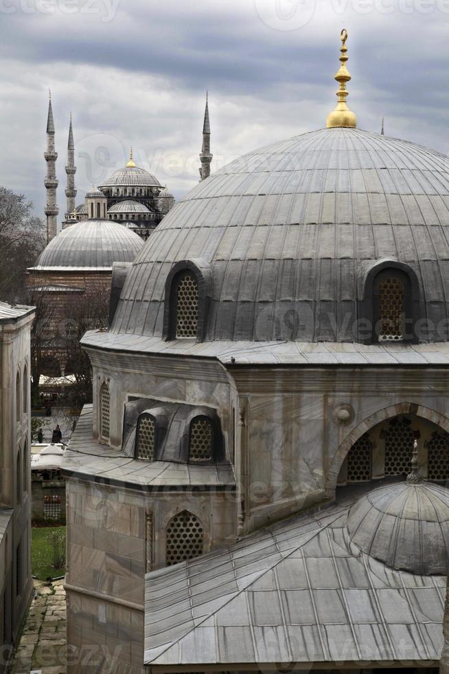 blå moské, istanbul, kalkon foto