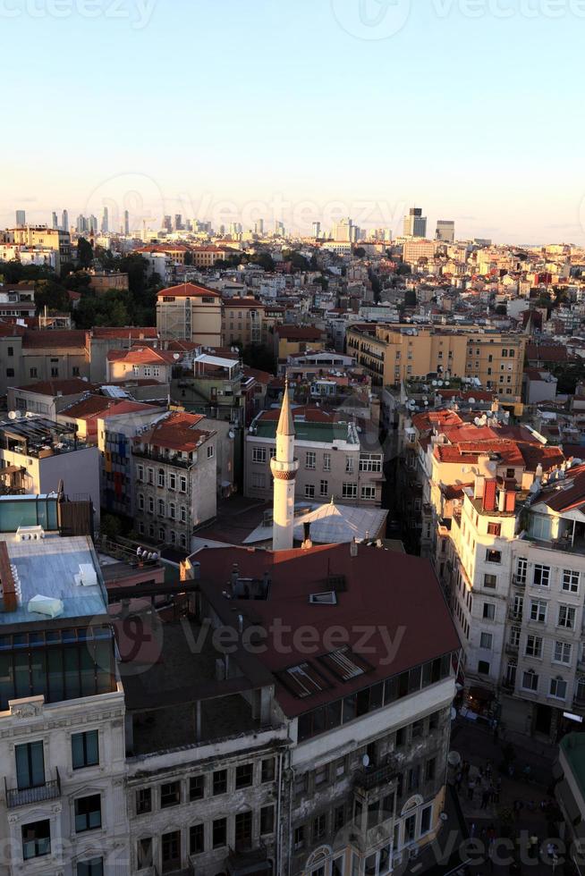 utsikt över istanbul från galatorn foto