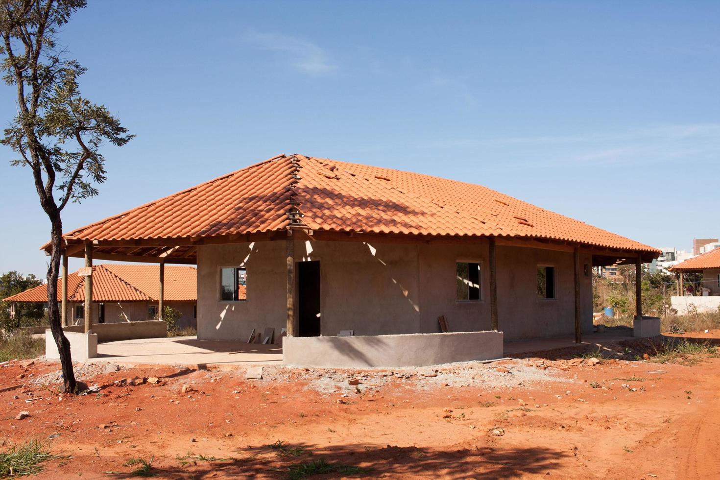 brasilien, brasilien 1 juni 2022 bostäder som den brasilianska regeringen bygger på reservatet av ursprungsstammarna karriri-xoco och tuxa som bor i nordvästra brasilien, aka noroeste foto