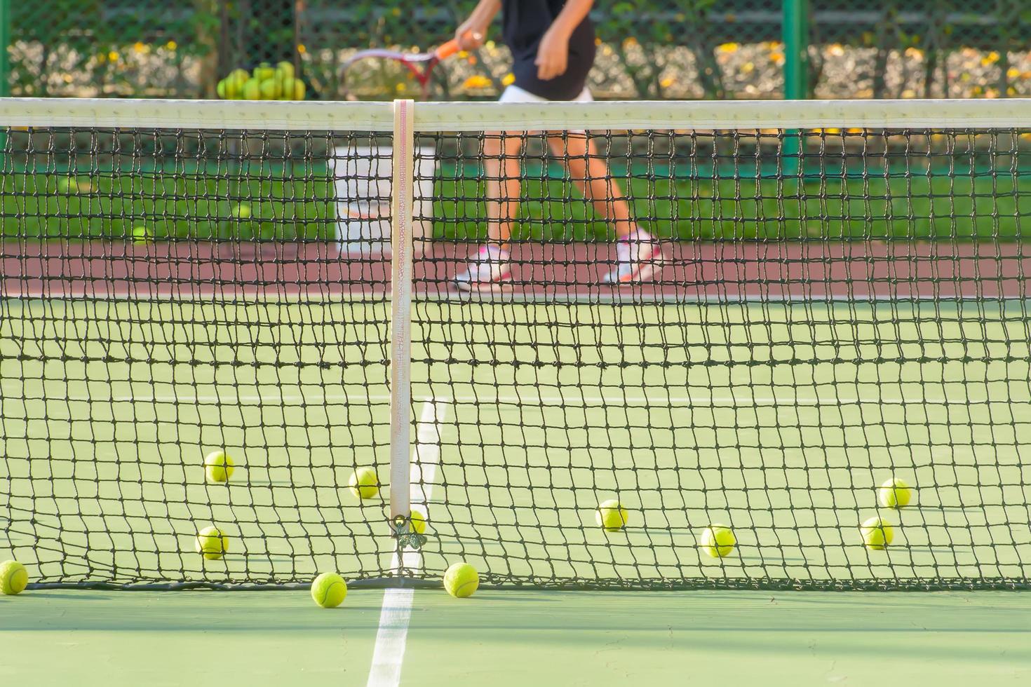 grön tennisboll foto