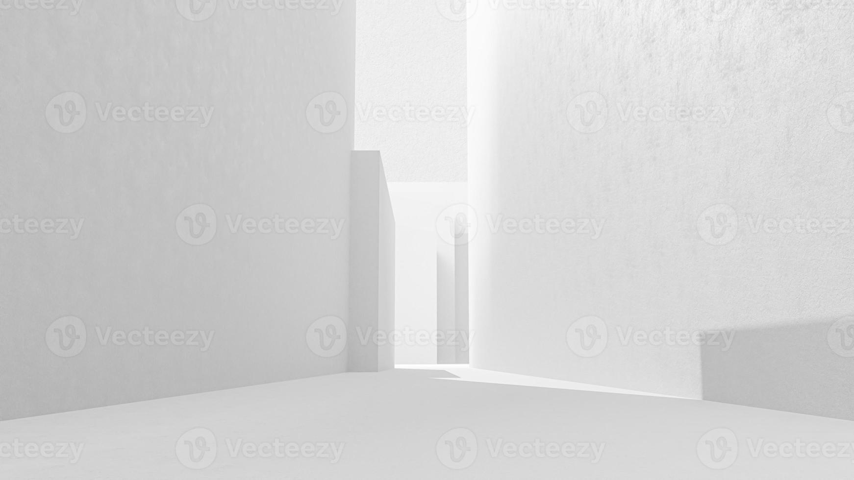 abstrakt bakgrund. vita rum kvadratisk form överlappande. minimal idé koncept. foto