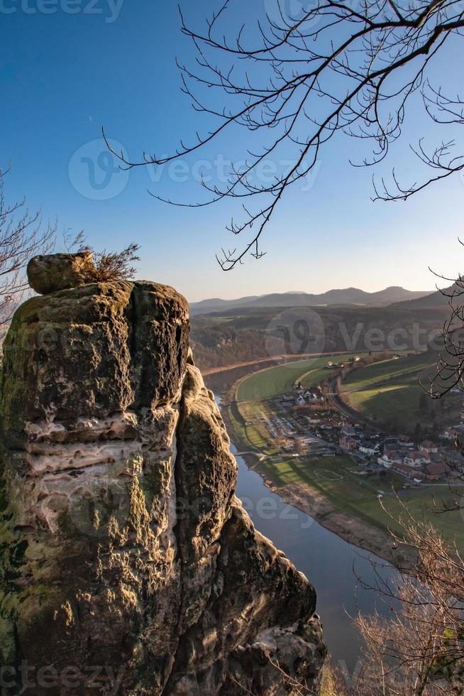 utsikt över basdeit Rathen foto