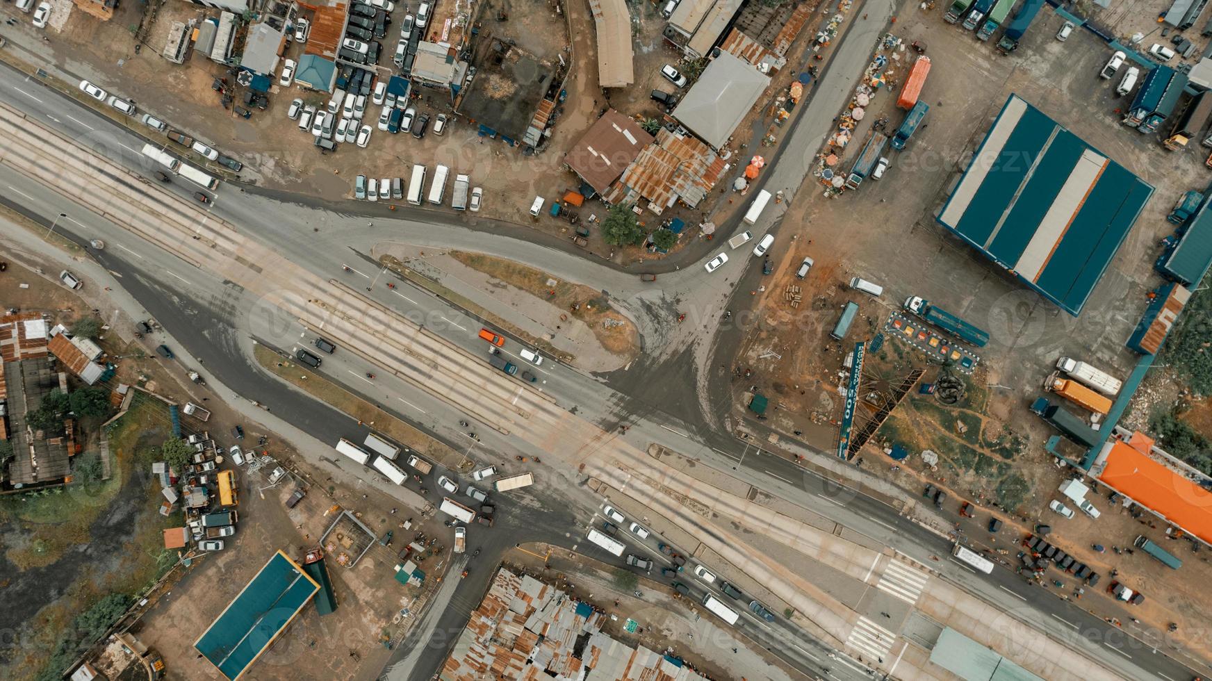 Flygfoto över industriområdet i dar es salaam foto