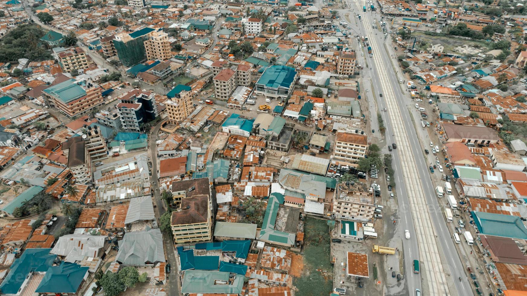 Flygfoto över industriområdet i dar es salaam foto