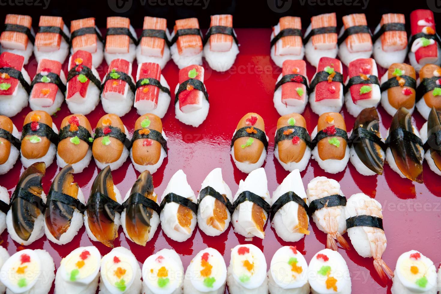 sammansättning med sushi foto