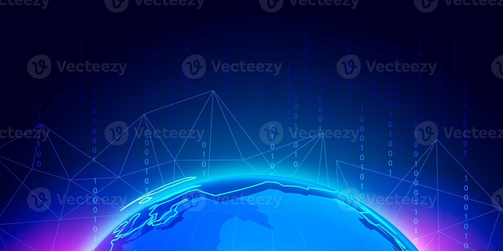 modern global teknologibakgrund med binär foto