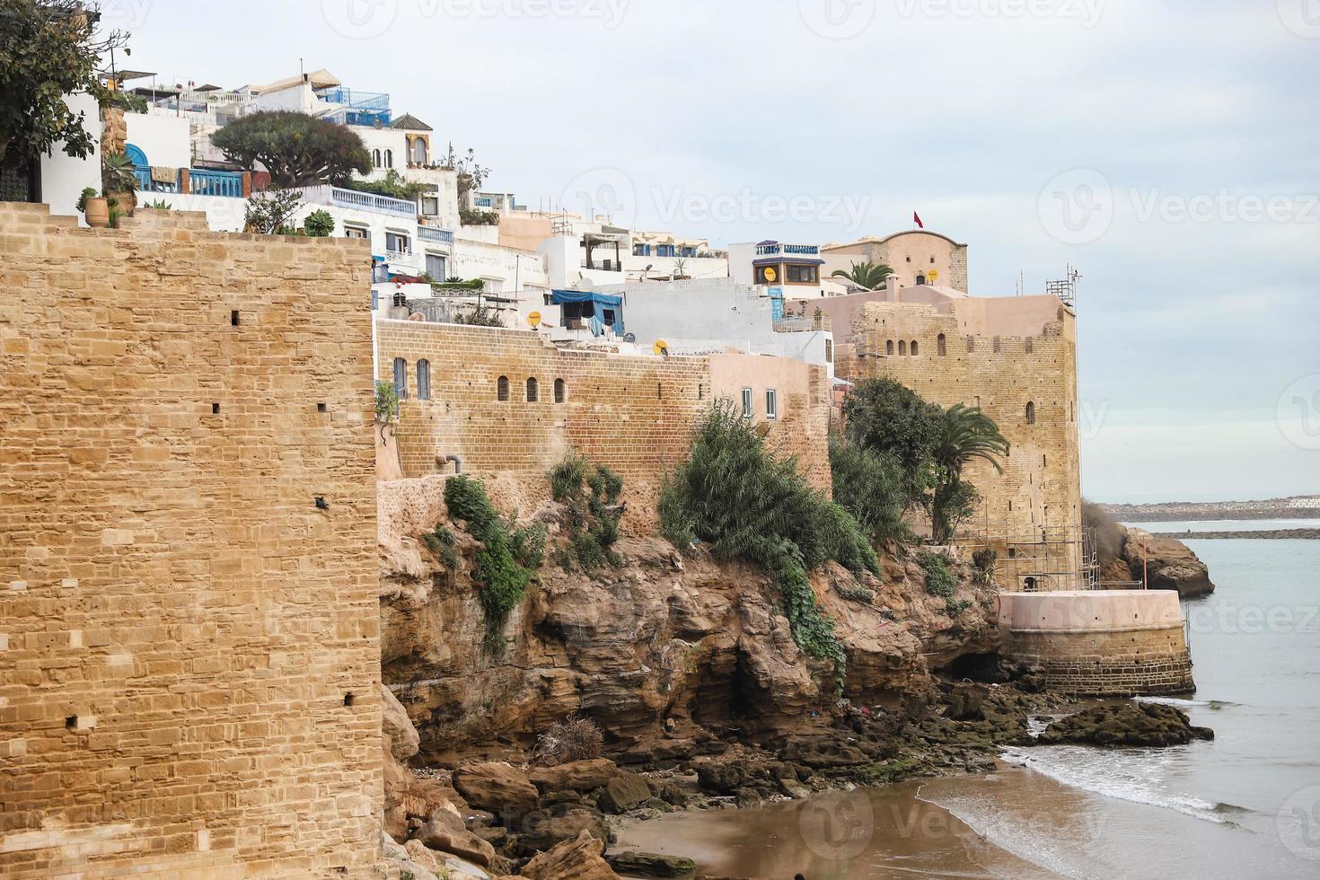 kasbah av udayas i rabat, marocko foto