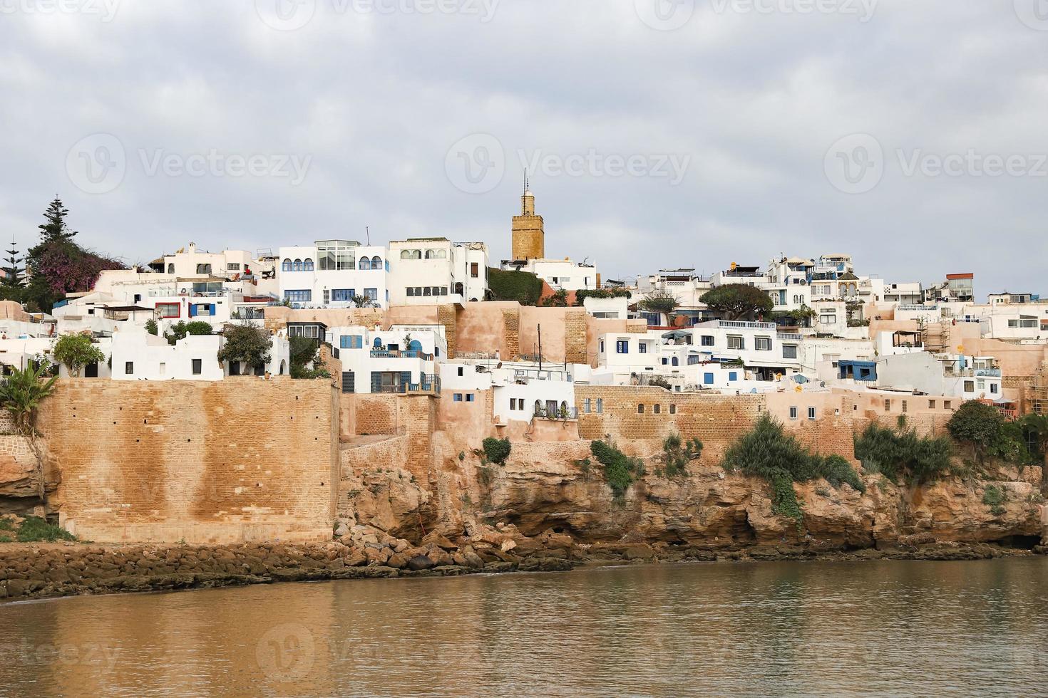 kasbah av udayas i rabat, marocko foto