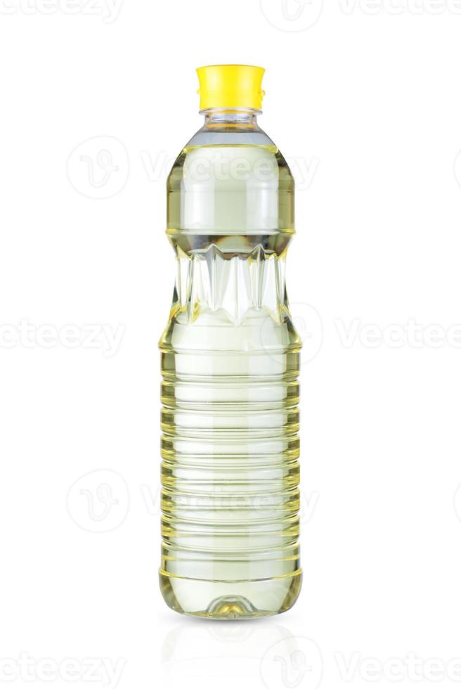 flaska med vegetabilisk olja foto