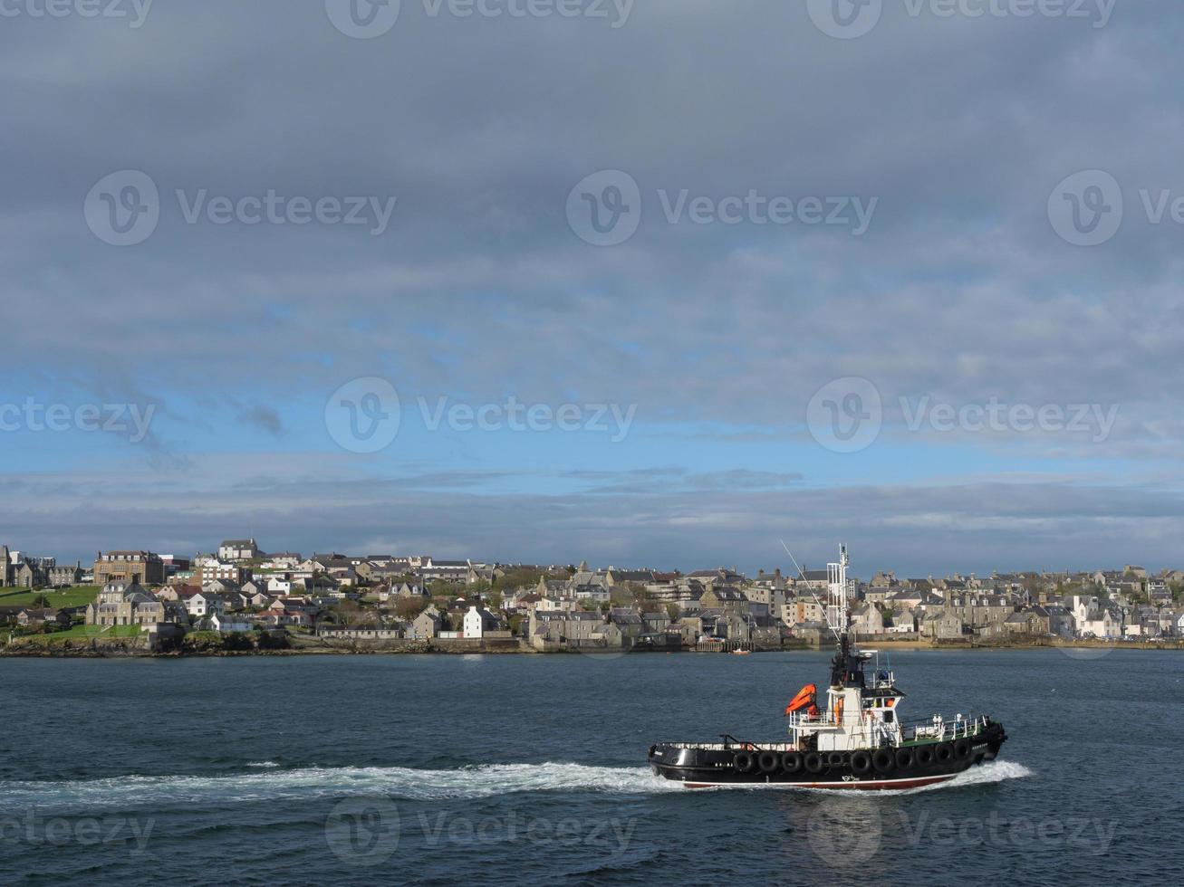 staden lerwick och shetlandsöarna foto