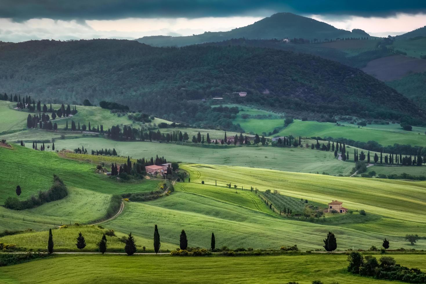 utsikt över val d'orcia i toscana foto