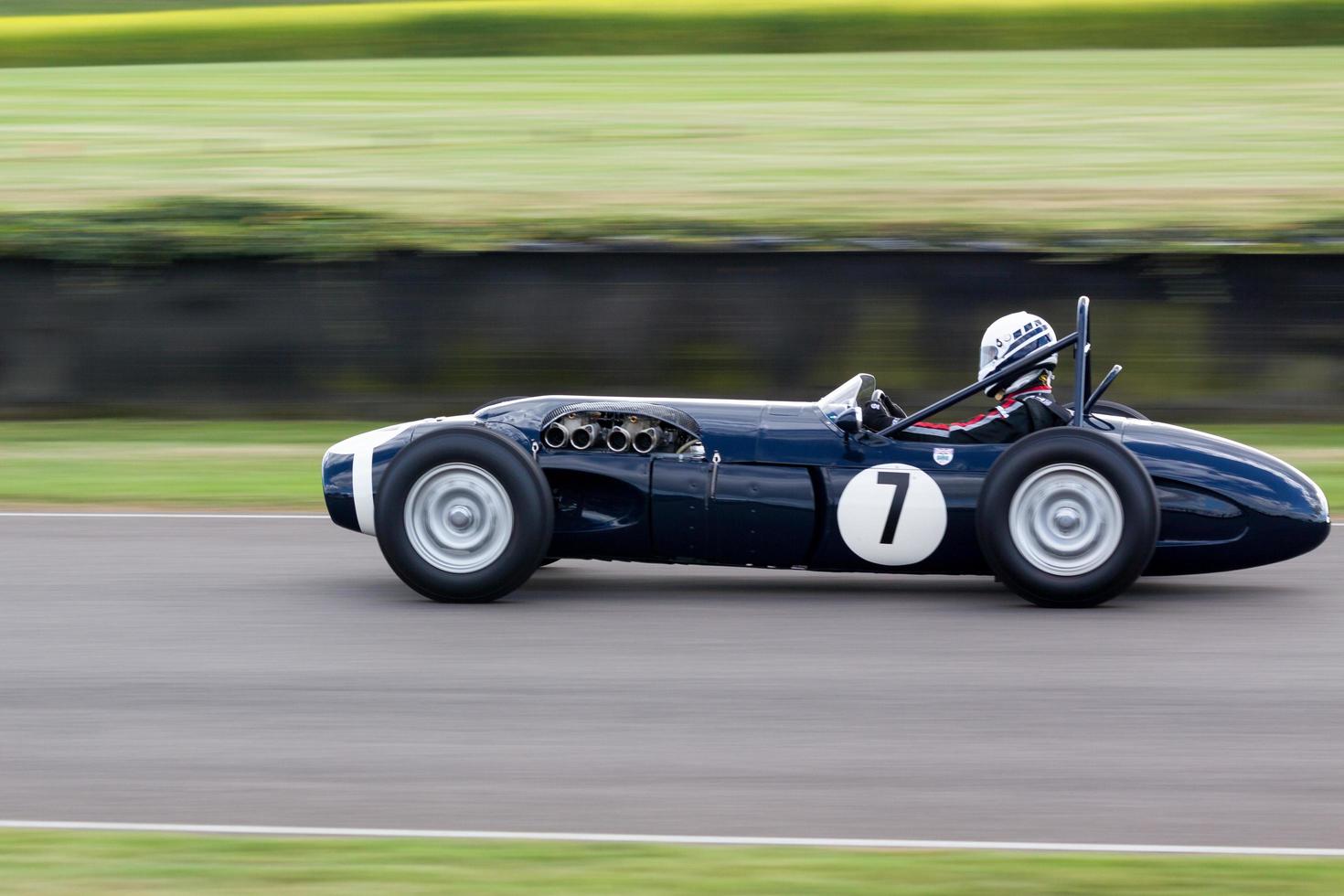 vintage racing på Goodwood den 14 september 2012. en oidentifierad person foto