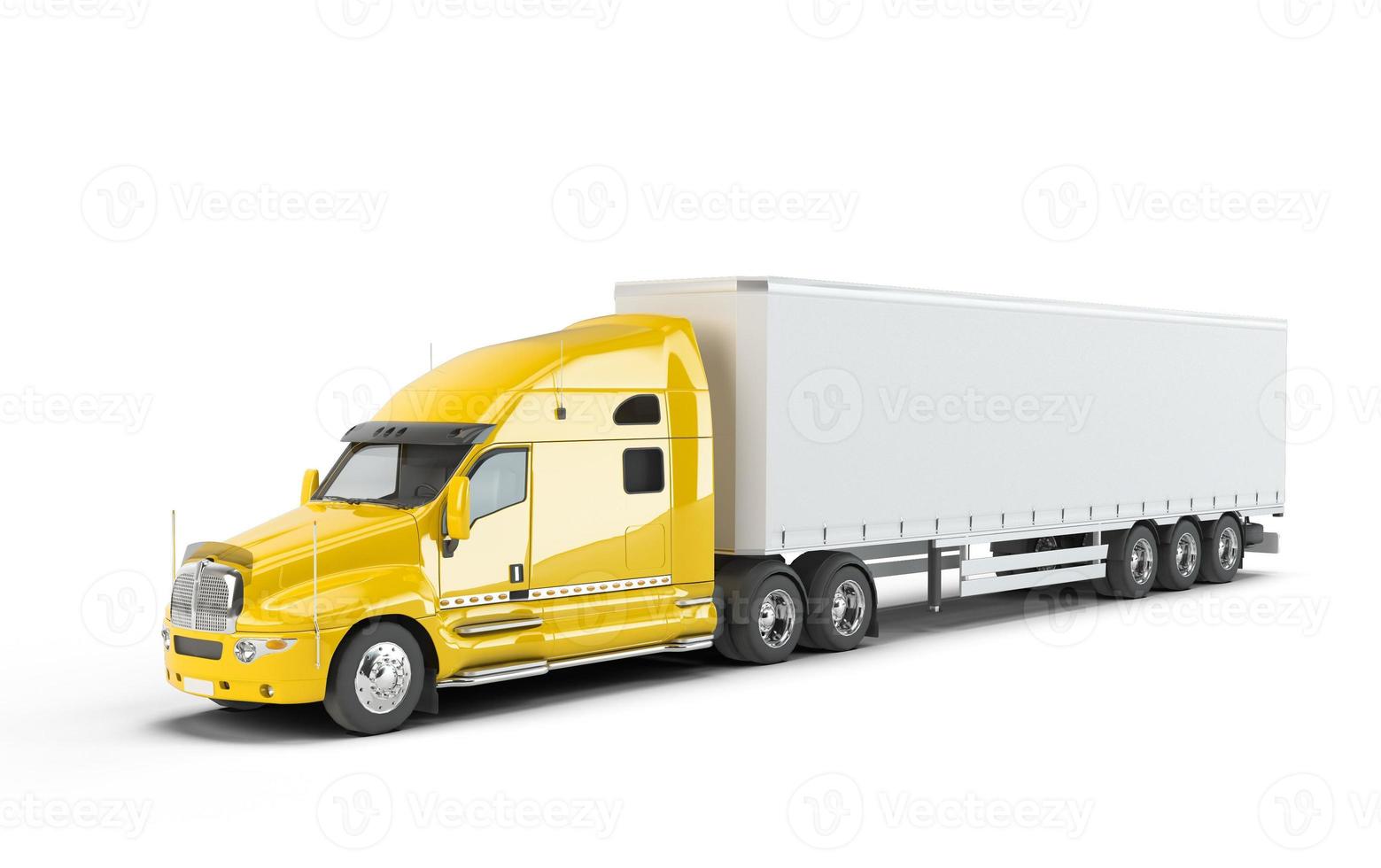 gul amerikansk lastbil foto