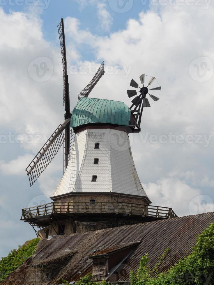 staden Kappeln vid floden schlei foto