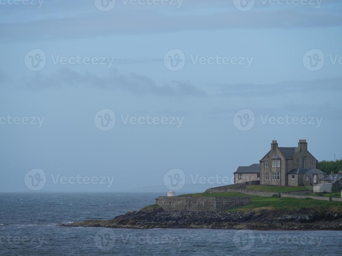 staden lerwick och shetlandsöarna foto