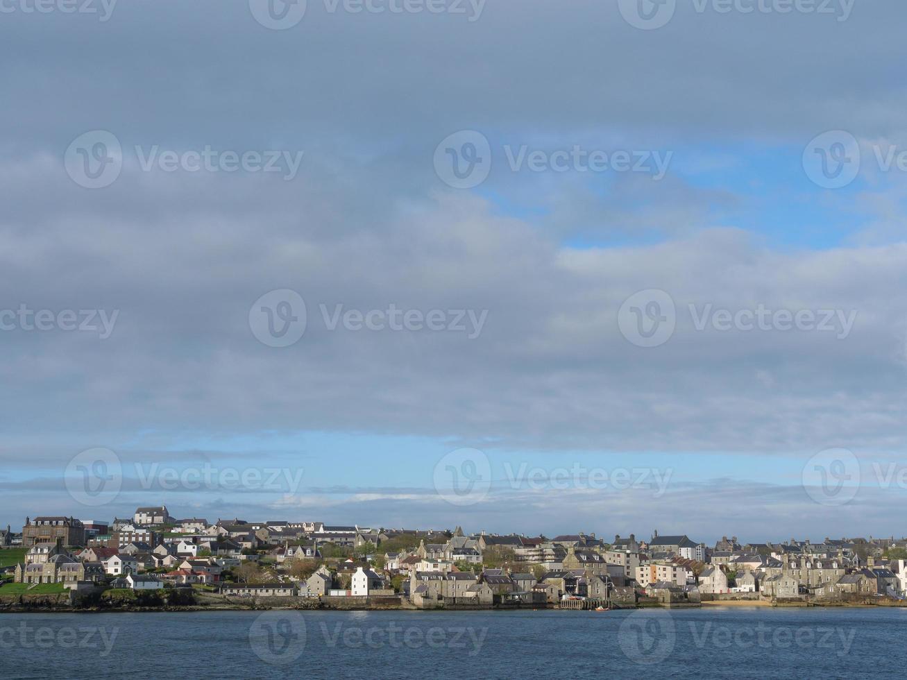 staden lerwick och shetlandsöarna foto