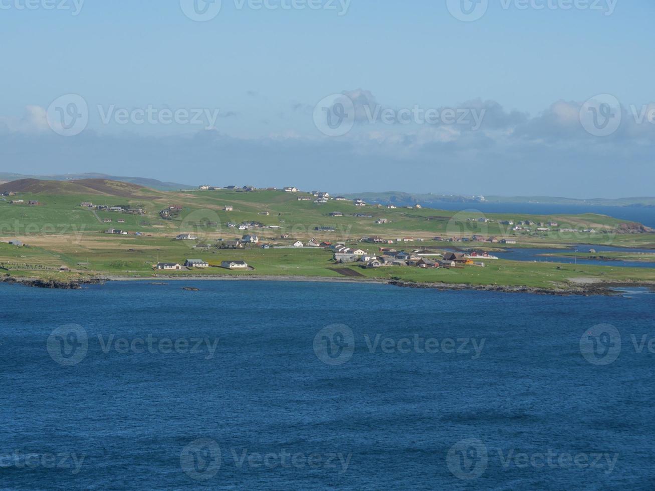 staden lerwick och shetlandsöarna foto