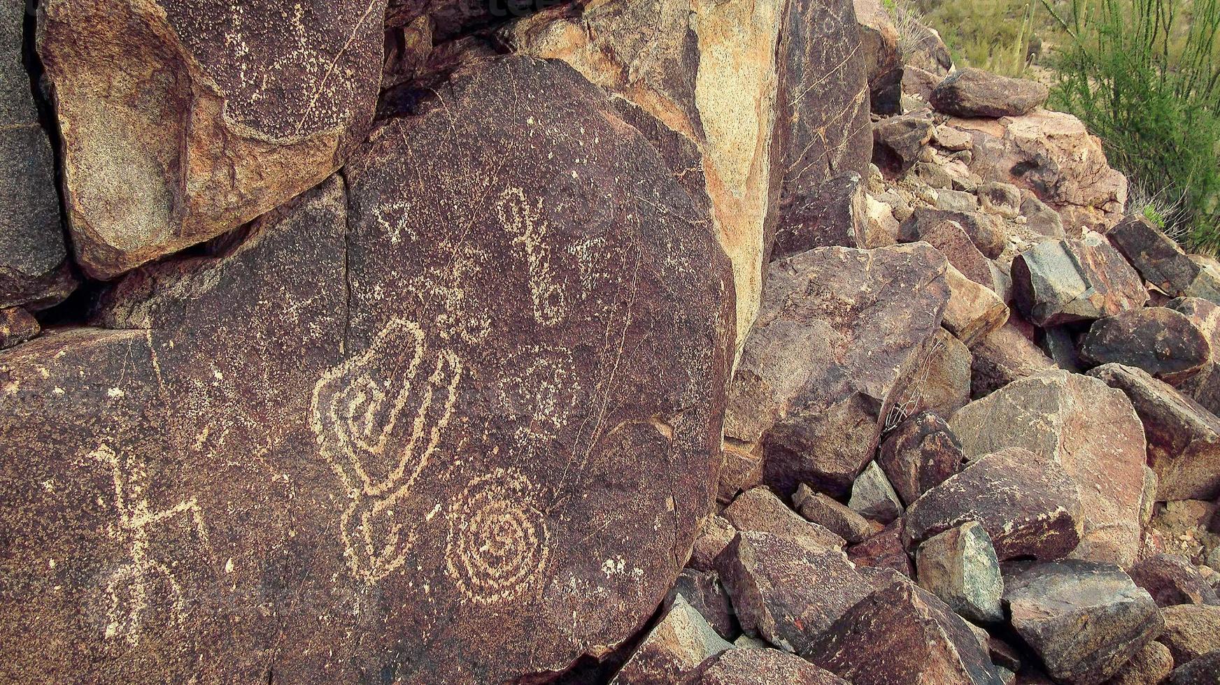 infödda amerikanska petroglyfer foto