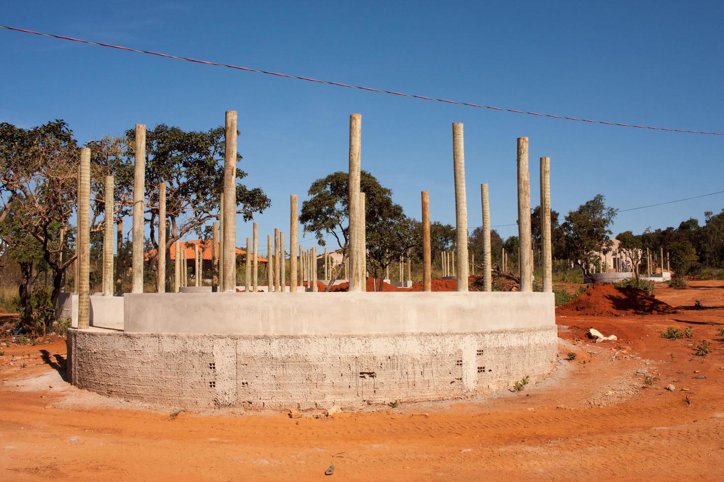 bostäder som den brasilianska regeringen bygger på reservatet av ursprungsstammarna karriri-xoco och tuxa som bor i nordvästra brasilien, aka noroeste foto