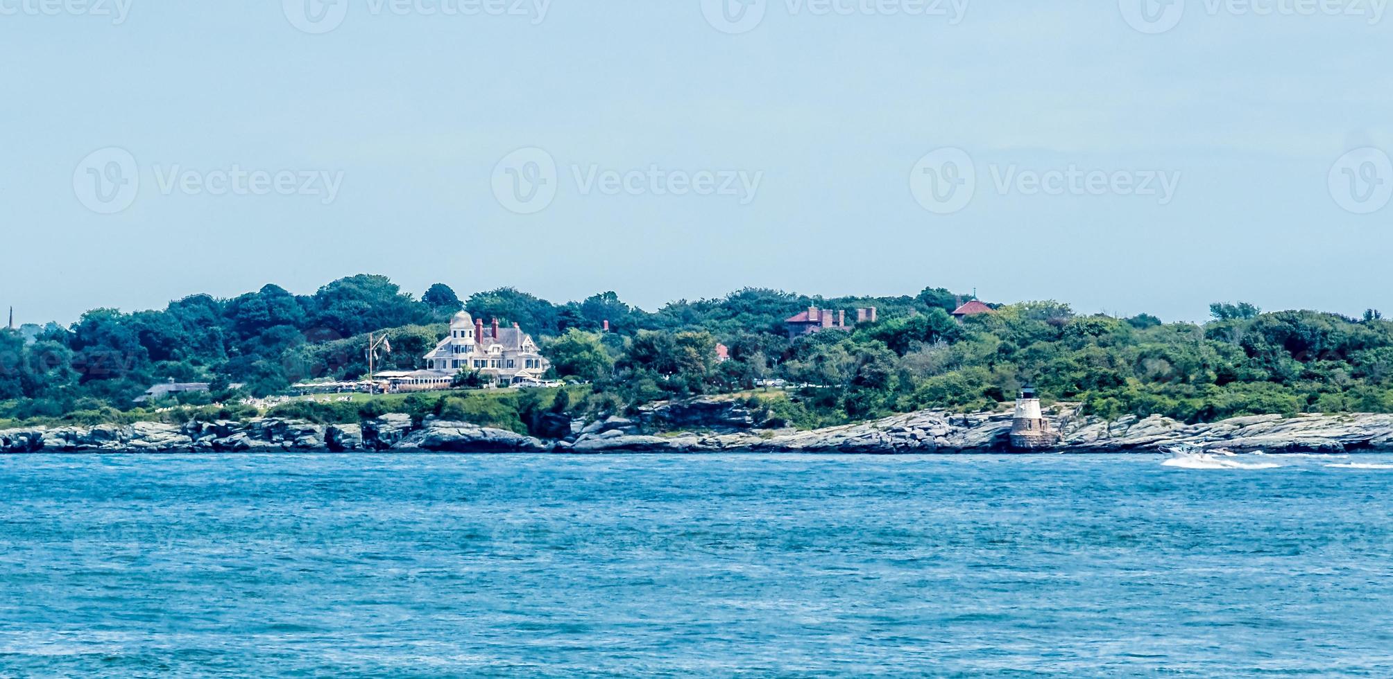 castle hill fyr i newport rhode island foto