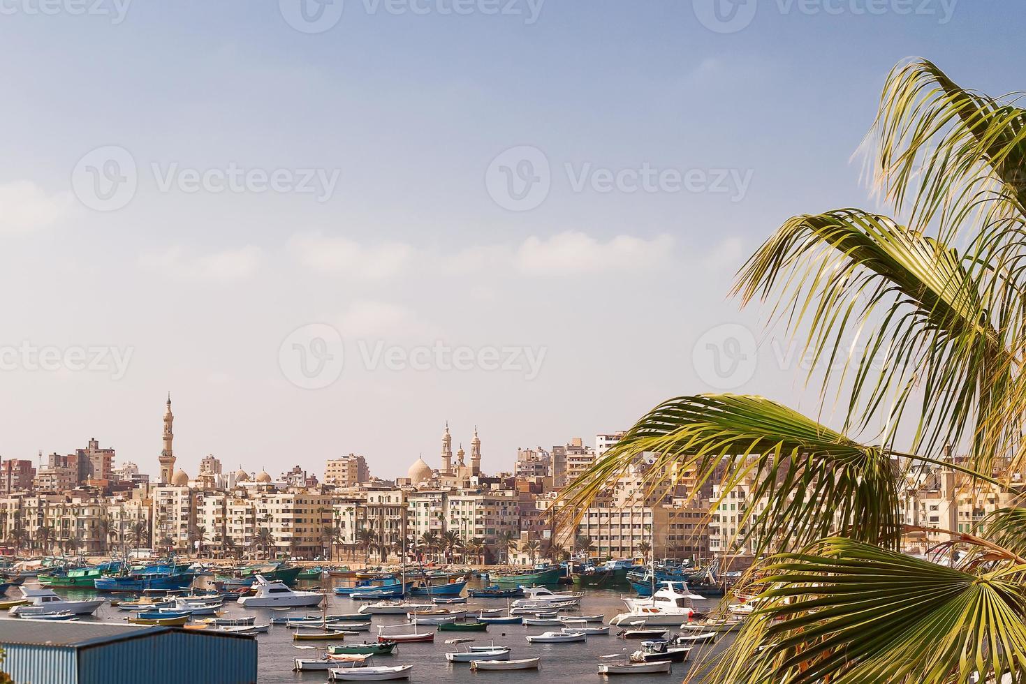 panoramautsikt över Alexandria, Egypten. foto