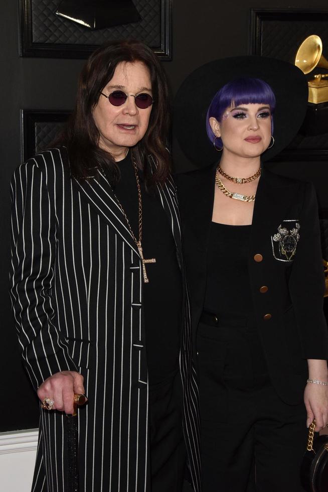 los angeles 26 jan - ozzy osbourne, kelly osbourne vid 62:a grammy awards på Staples Center den 26 januari 2020 i los angeles, ca. foto