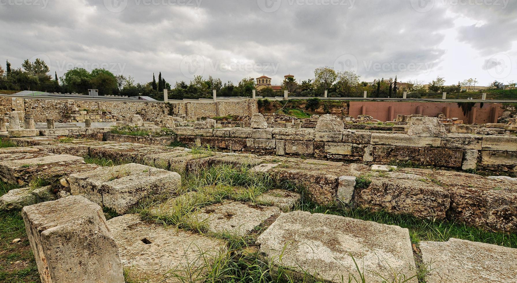 kerameikos, keramikos eller ceramicus, arkeologisk plats i aten. foto