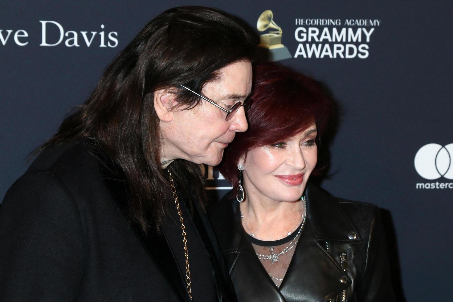 los angeles jan 25 - ozzy osbourne, sharon osbourne på 2020 clive davis pre grammy party på beverly hilton hotel den 25 januari 2020 i beverly hills, ca. foto