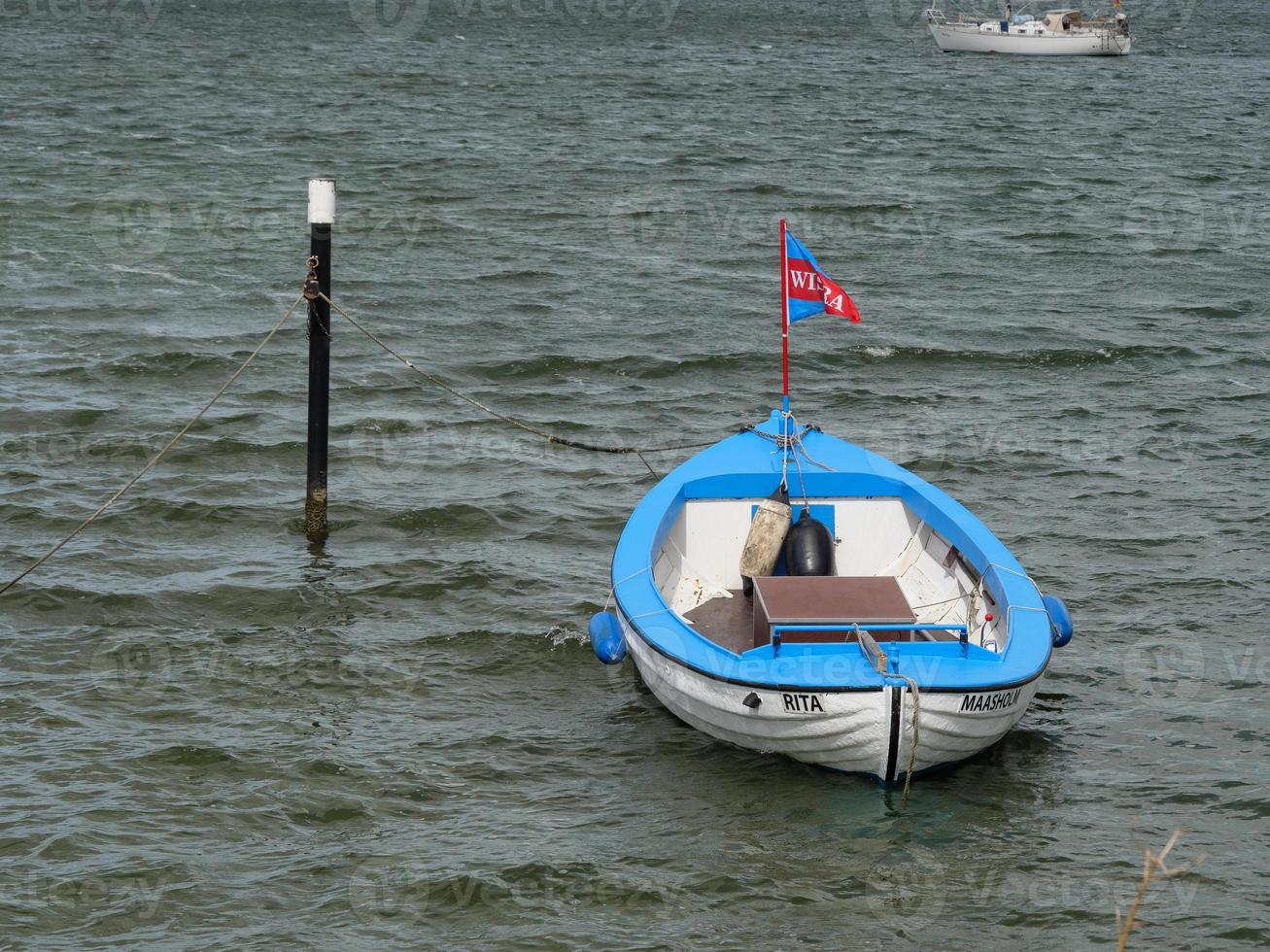 maasholm vid floden schlei i tyskland foto