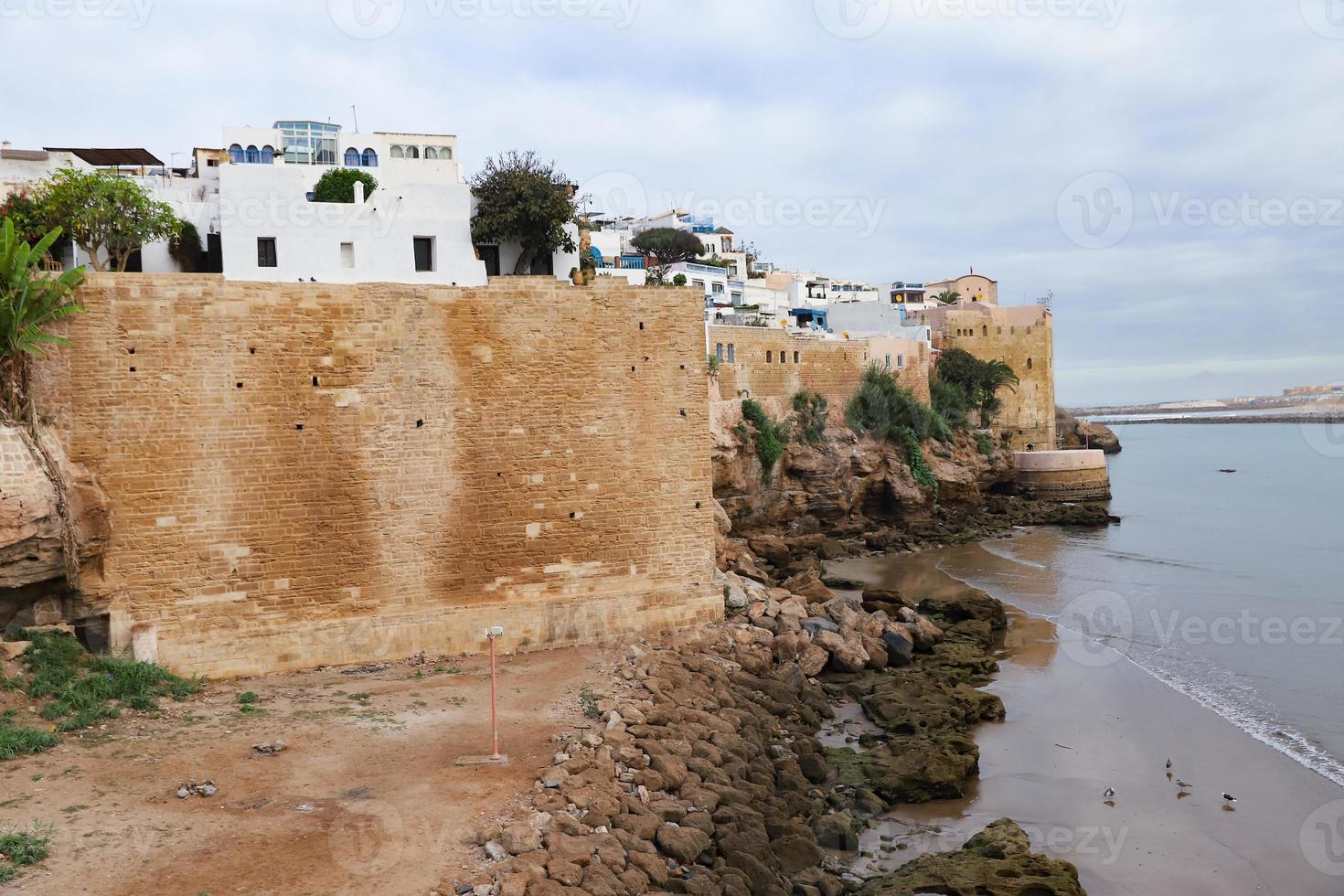 kasbah av udayas i rabat, marocko foto