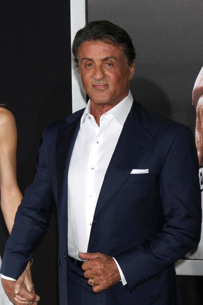 los angeles, nov 19 - sylvester stallone på creed los angeles premiär på byteatern den 19 november 2015 i westwood, ca. foto