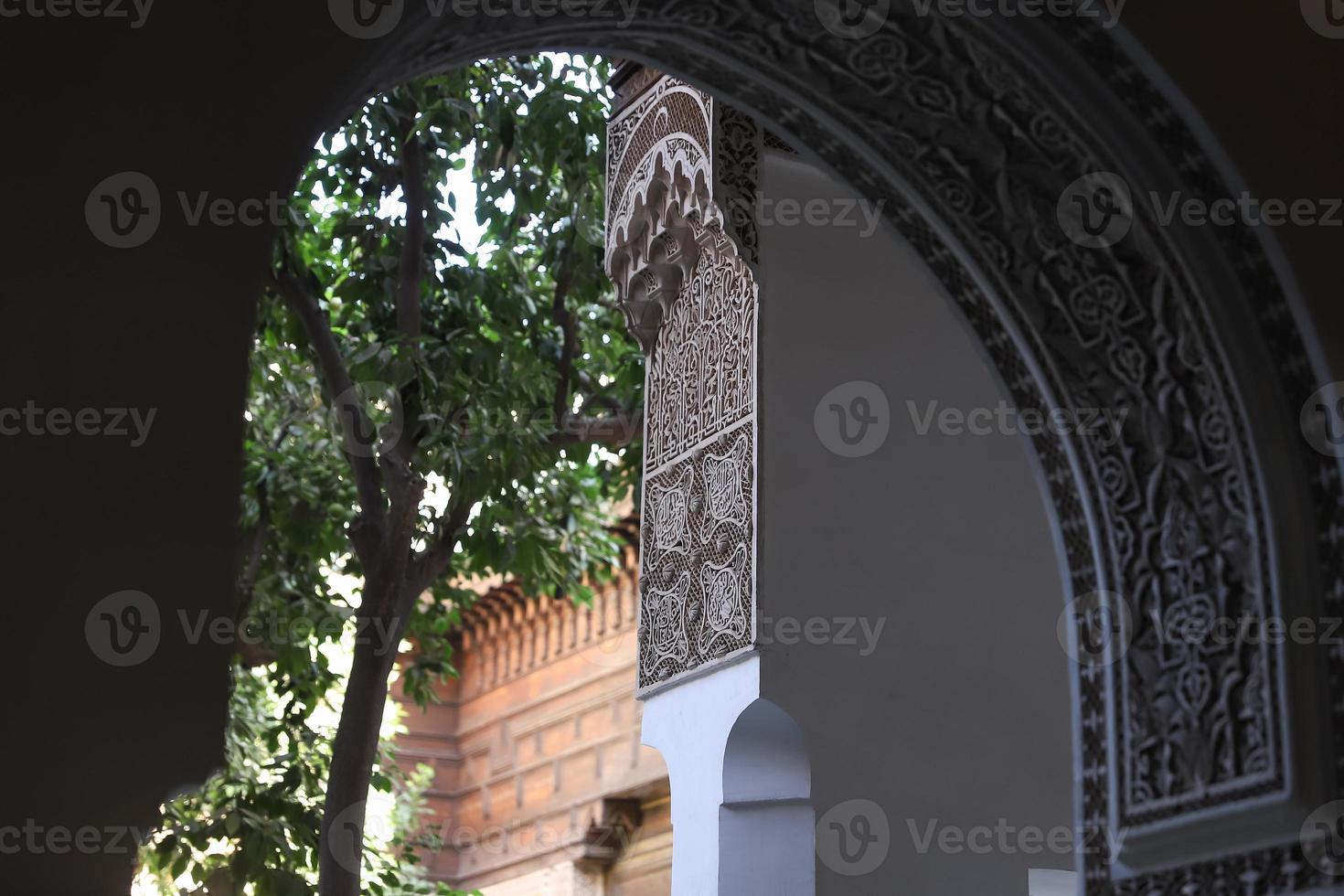 Bahia palace i Marrakech, Marocko foto