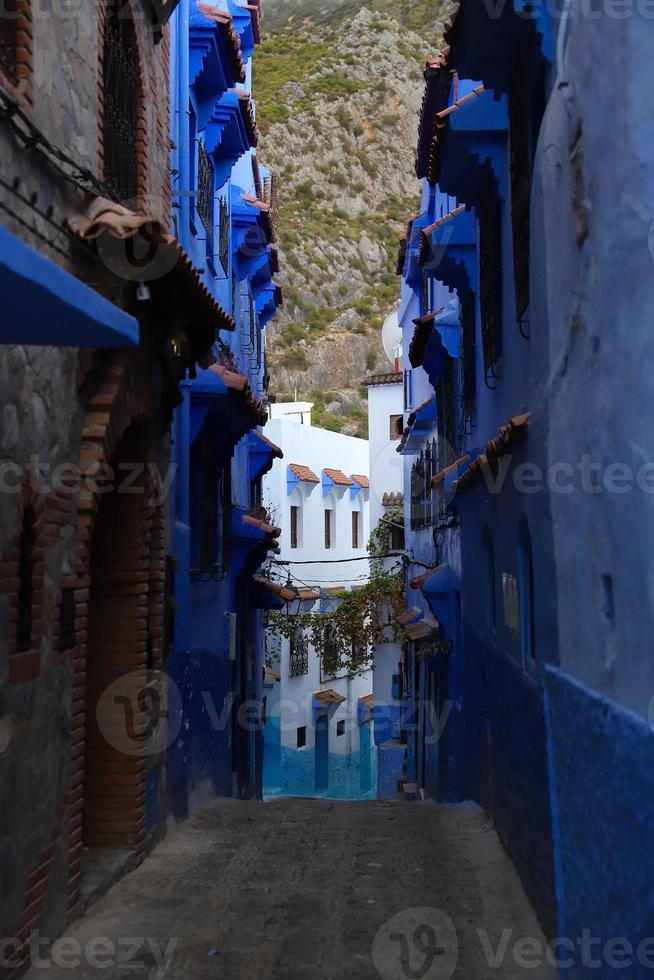 gata i Chefchaouen, Marocko foto