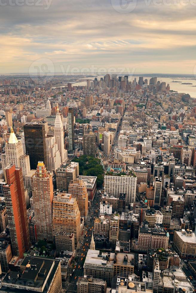 new york city manhattan solnedgång foto