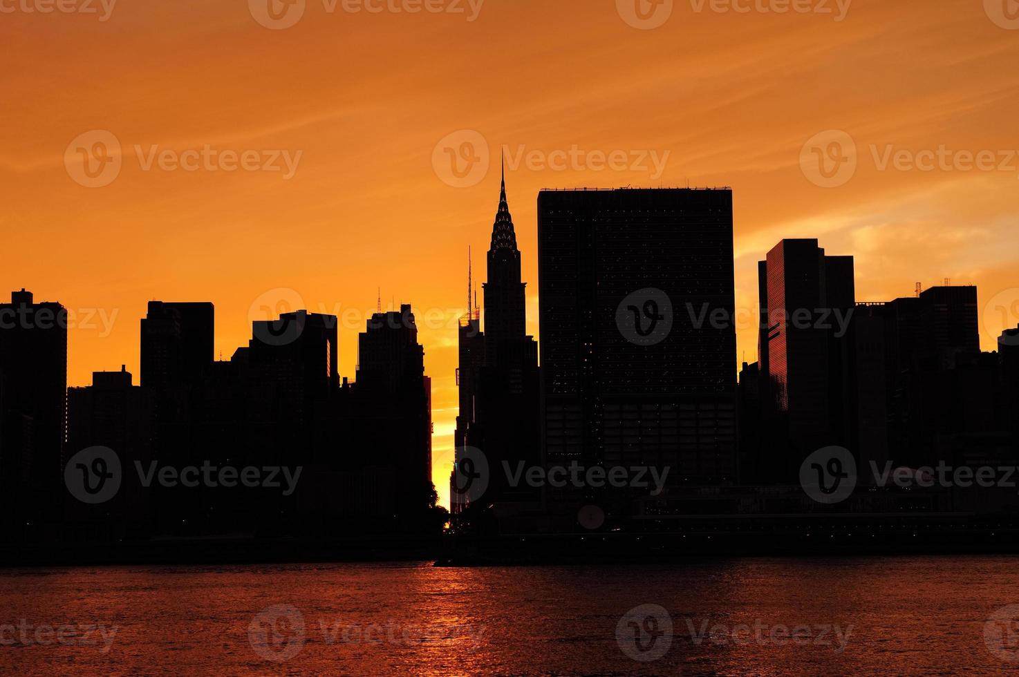 new york city manhattan midtown silhouette foto