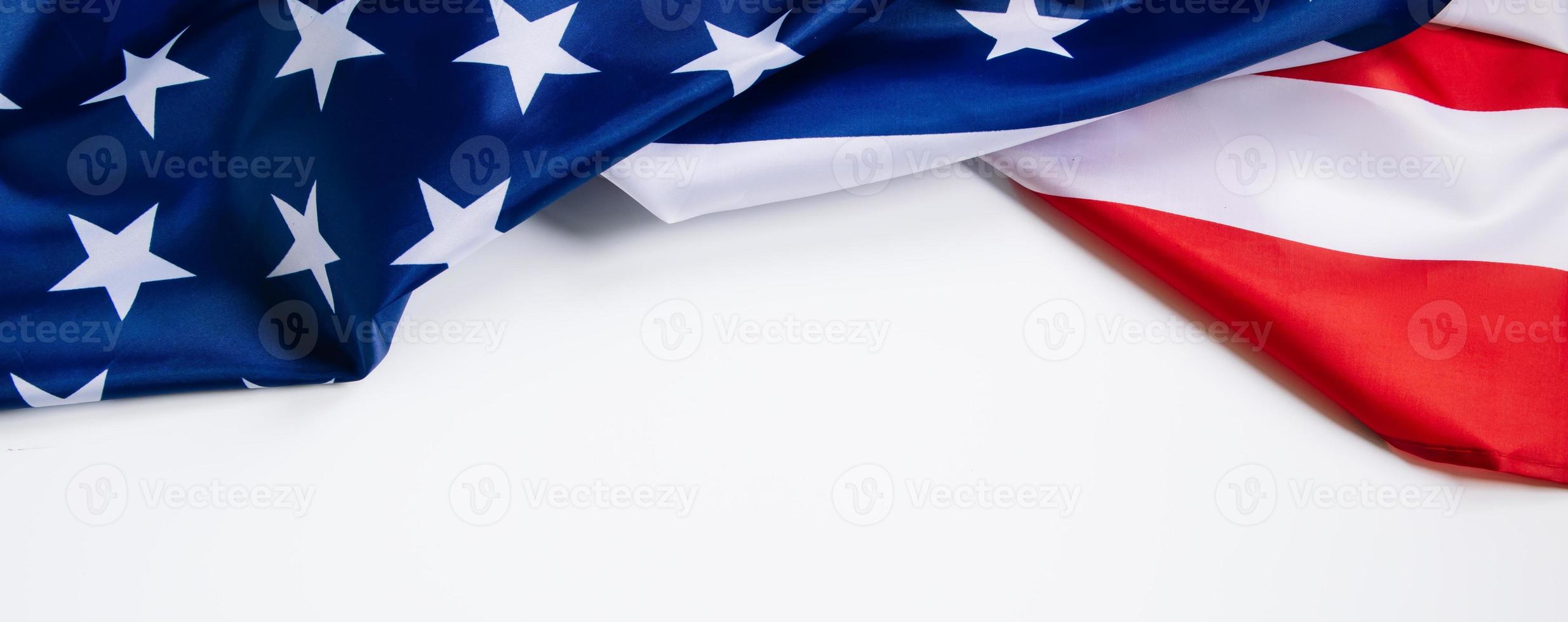 amerikanska flaggan. bakgrund för självständighetsdagen, minnesdagen eller arbetsdagen. kultur i usa. plats för din text. foto