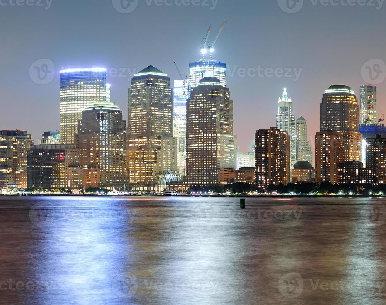 new york city manhattan skymning panorama foto