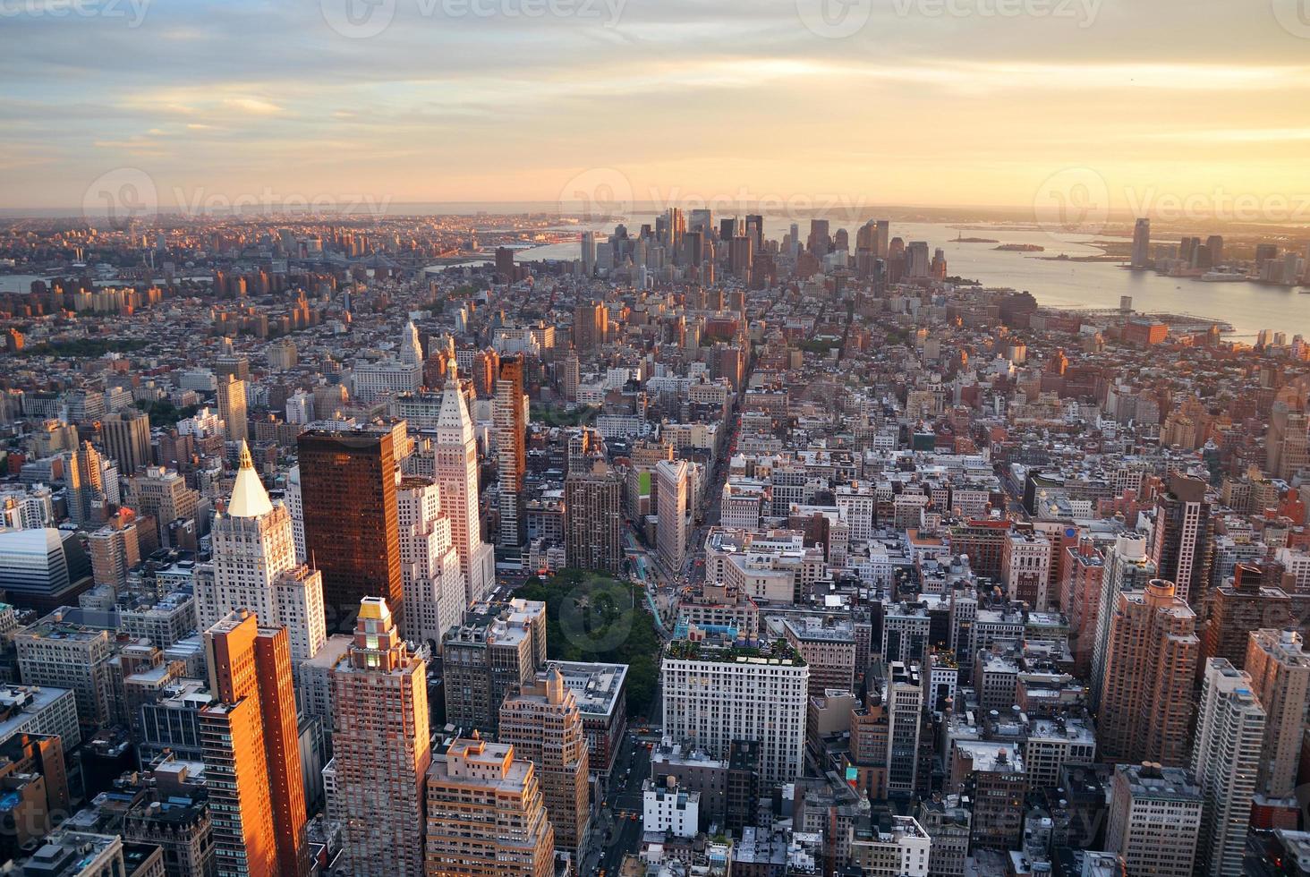 Flygfoto över New York City foto