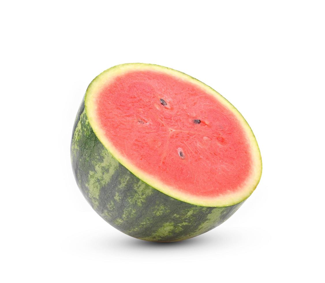 vattenmelon isolerad på vit bakgrund foto