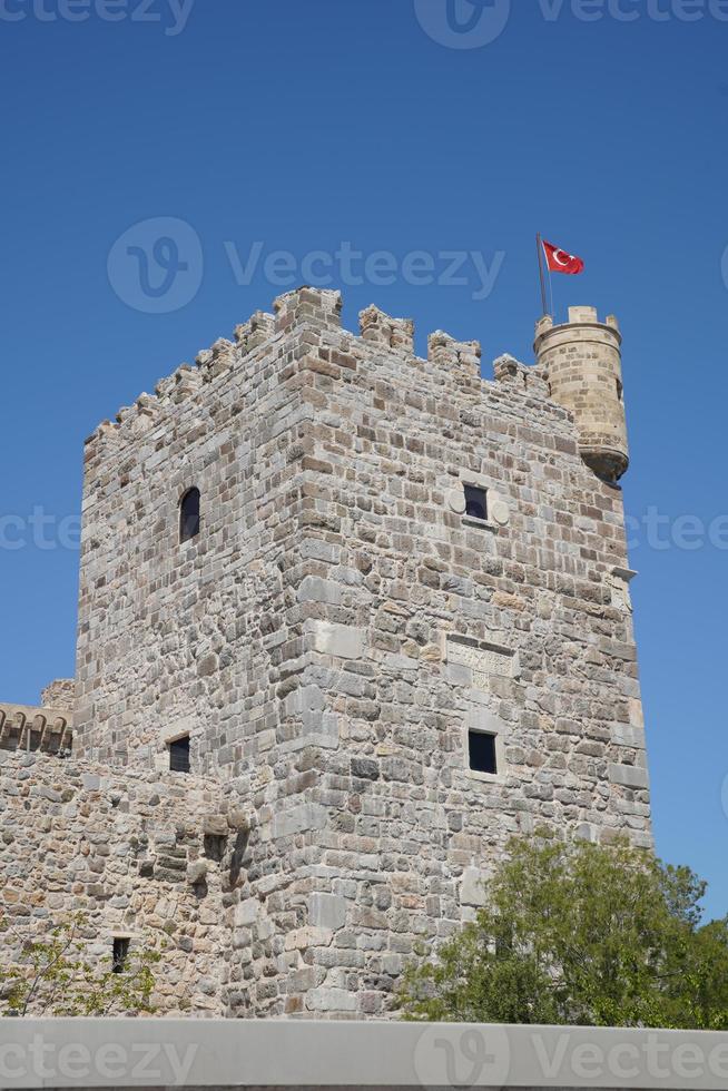 torn i bodrum slott, mugla, kalkon foto