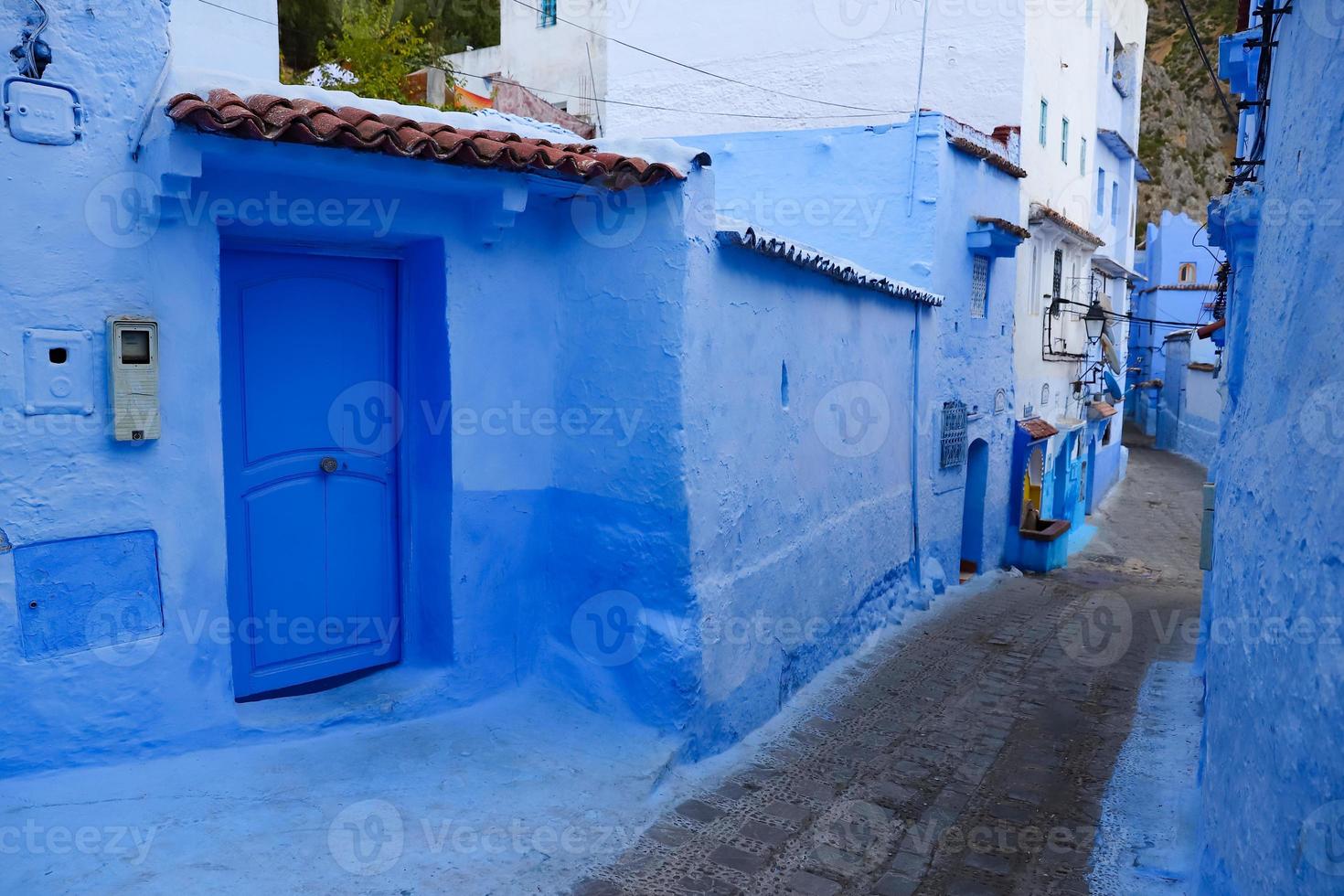 gata i Chefchaouen, Marocko foto