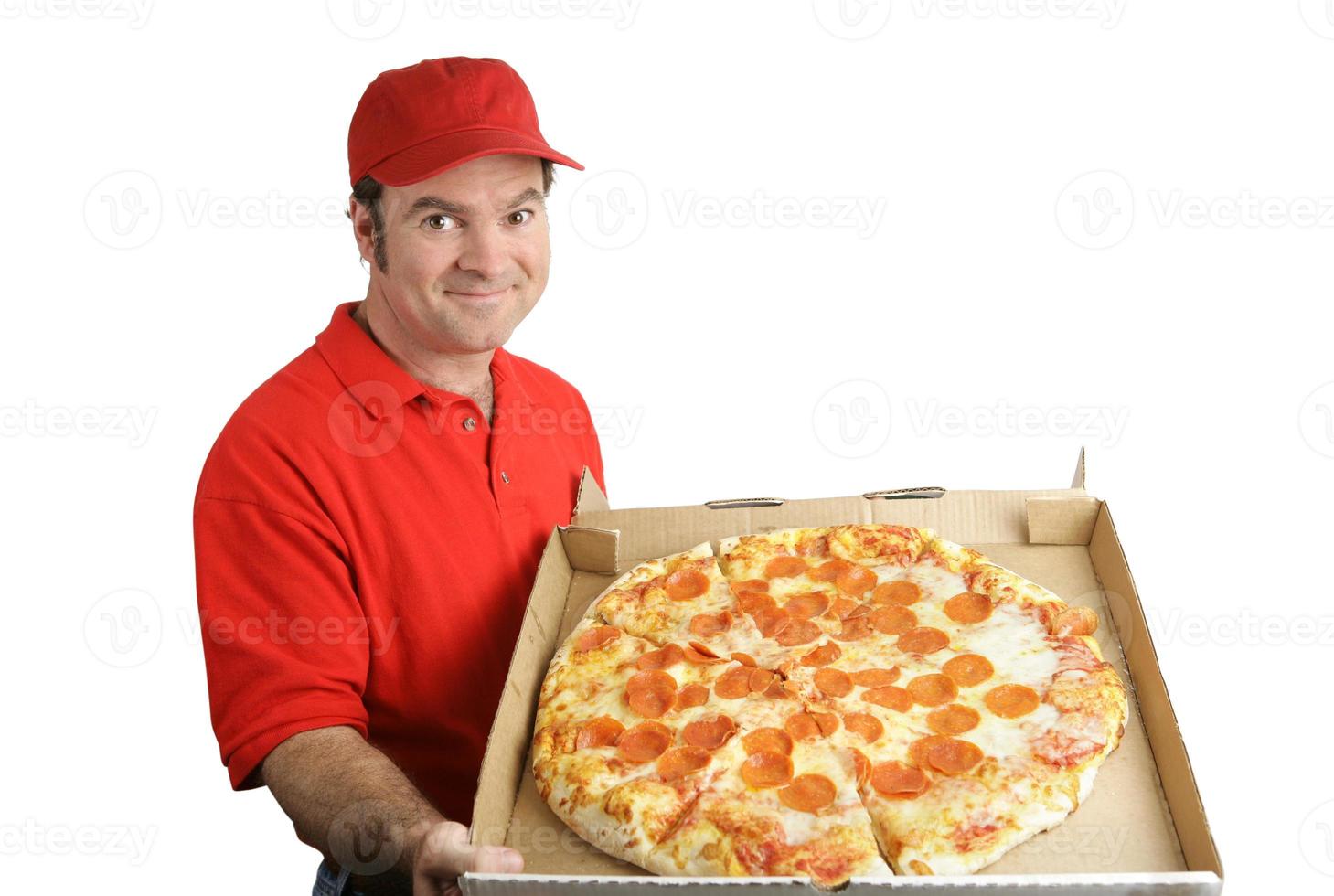 pepperoni pizza levereras foto