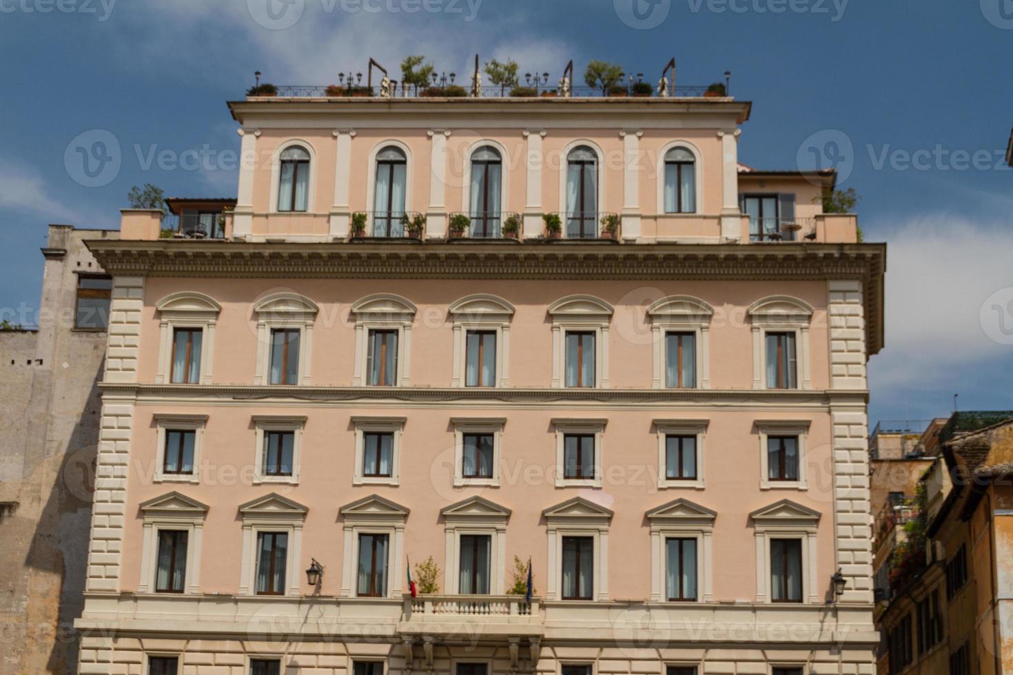 Rom, Italien. typiska arkitektoniska detaljer i den gamla staden foto